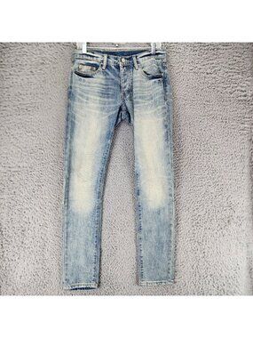 MNML Jeans Mens 29x32 Blue Cotton Denim Button Fly Straight *Read*